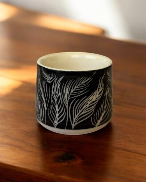 Noir Etch Handless Cups