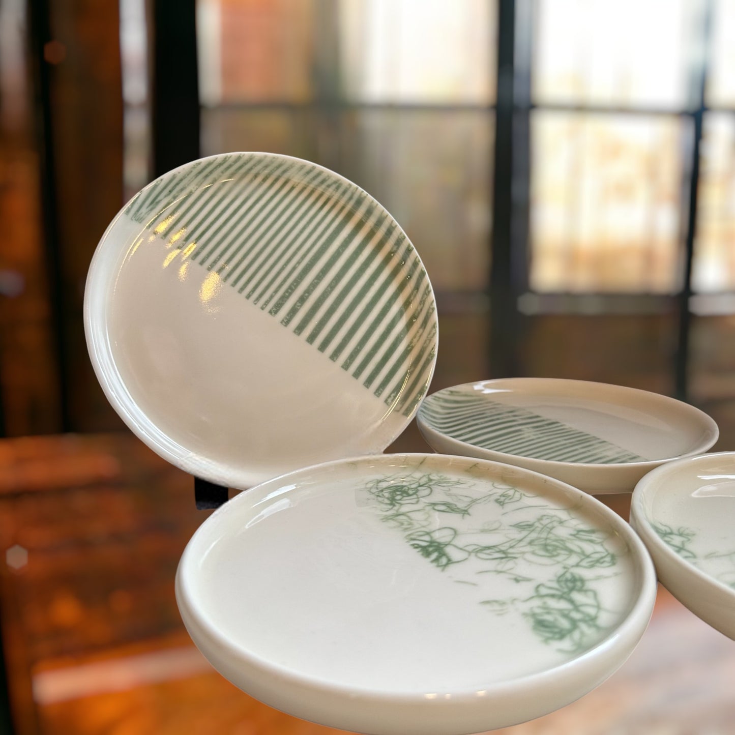 Set of 4 Porcelain Side Plates