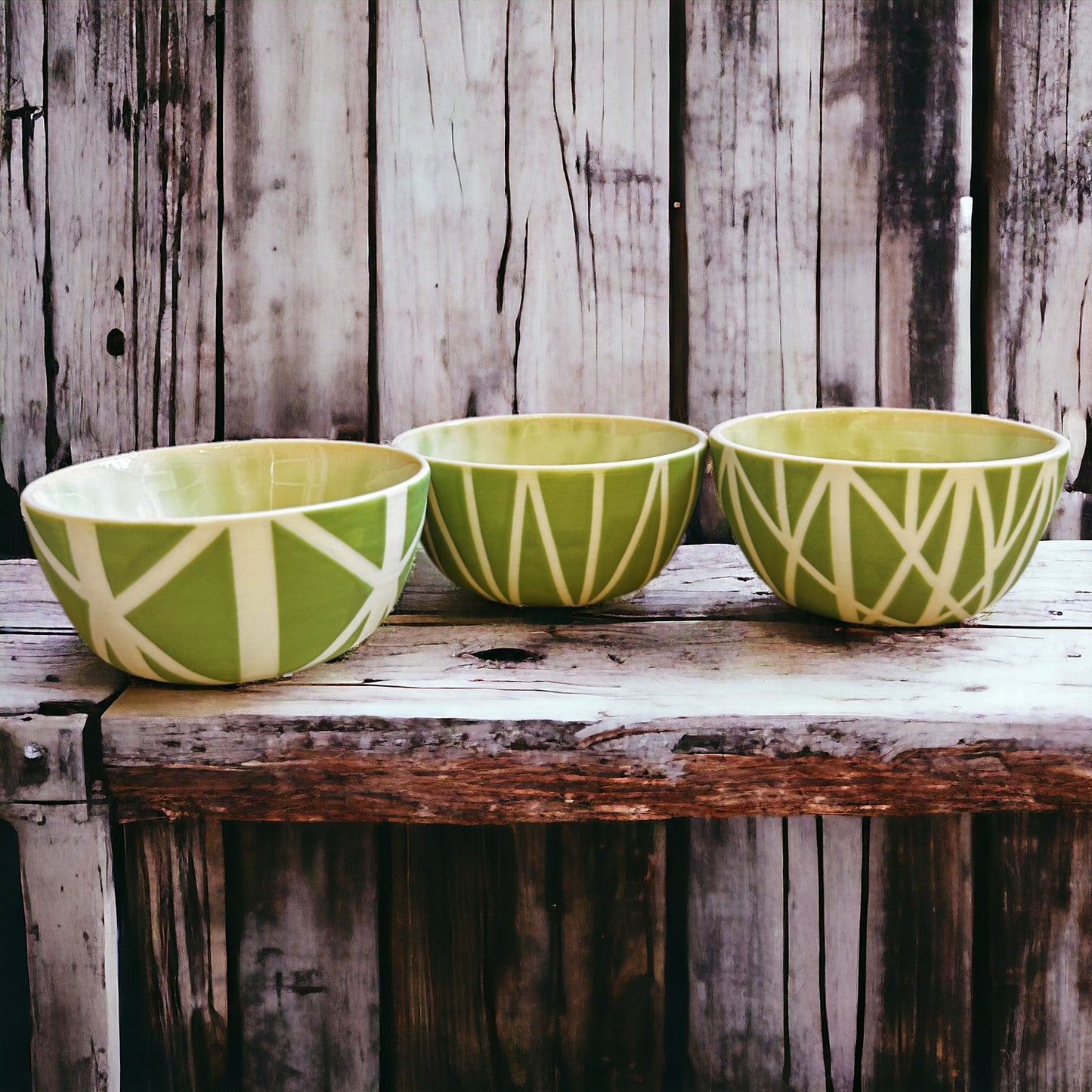 Set of 3 Porcelain Snack Bowls