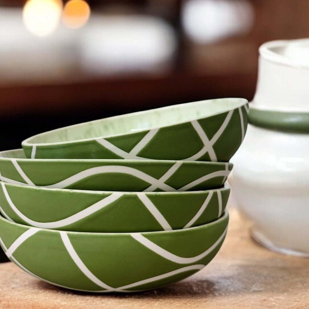 Set of 4 Pasta Verde Bowls